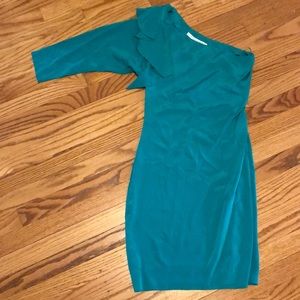 DVF silk one shoulder dress